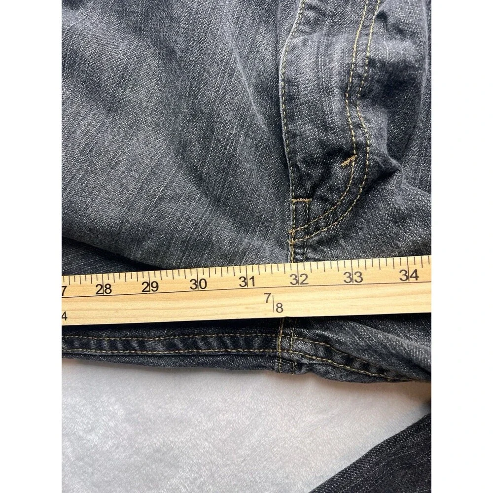 Levis 514 Slim Straight Denim Jeans Mens 36x32 Black 100% Cotton Mexico